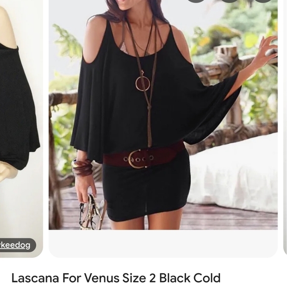 Venus Black Cold Shoulder Mini Dress. Size 6 - Picture 3 of 6